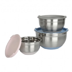 stainless steel Mixing Bowls with Press Lines